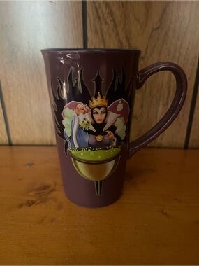 Disney Purple Evil Queen Ceramic Mug with Green Cauldron Graphic